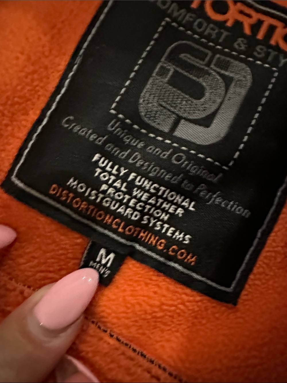 Men's Gray Shell Performance Jacket with Orange Lining - Picture 5 of 7